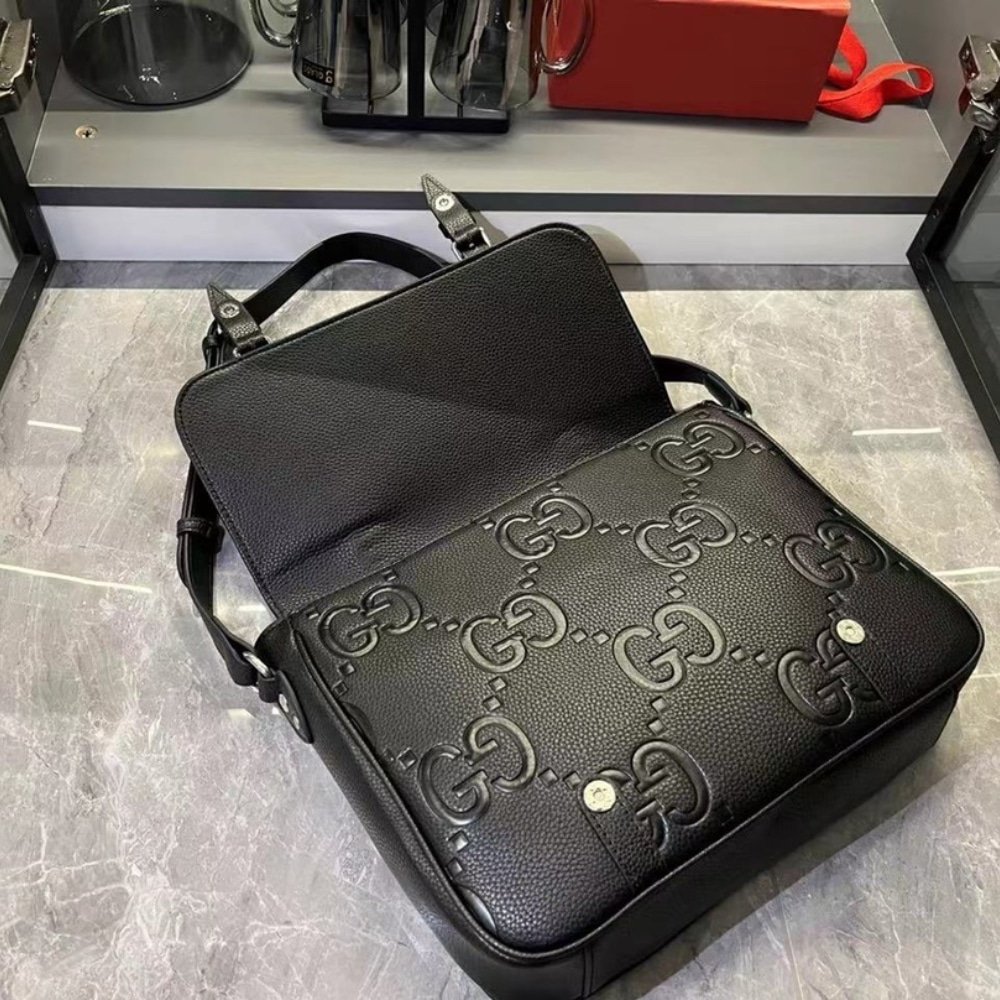 Gvc*1 Gg Jumbo Medium Messeger Bag Black 31Cm 760234 Aaby0 1000