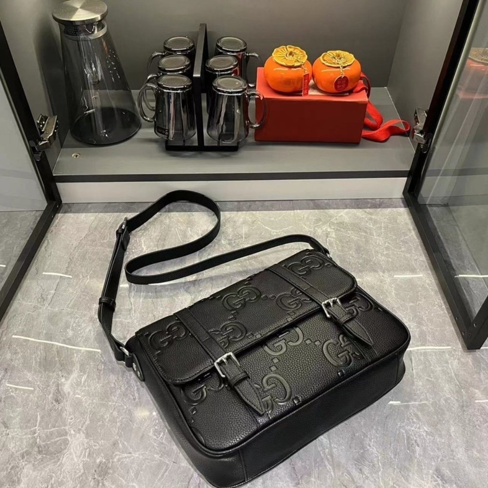 Gvc*1 Gg Jumbo Medium Messeger Bag Black 31Cm 760234 Aaby0 1000