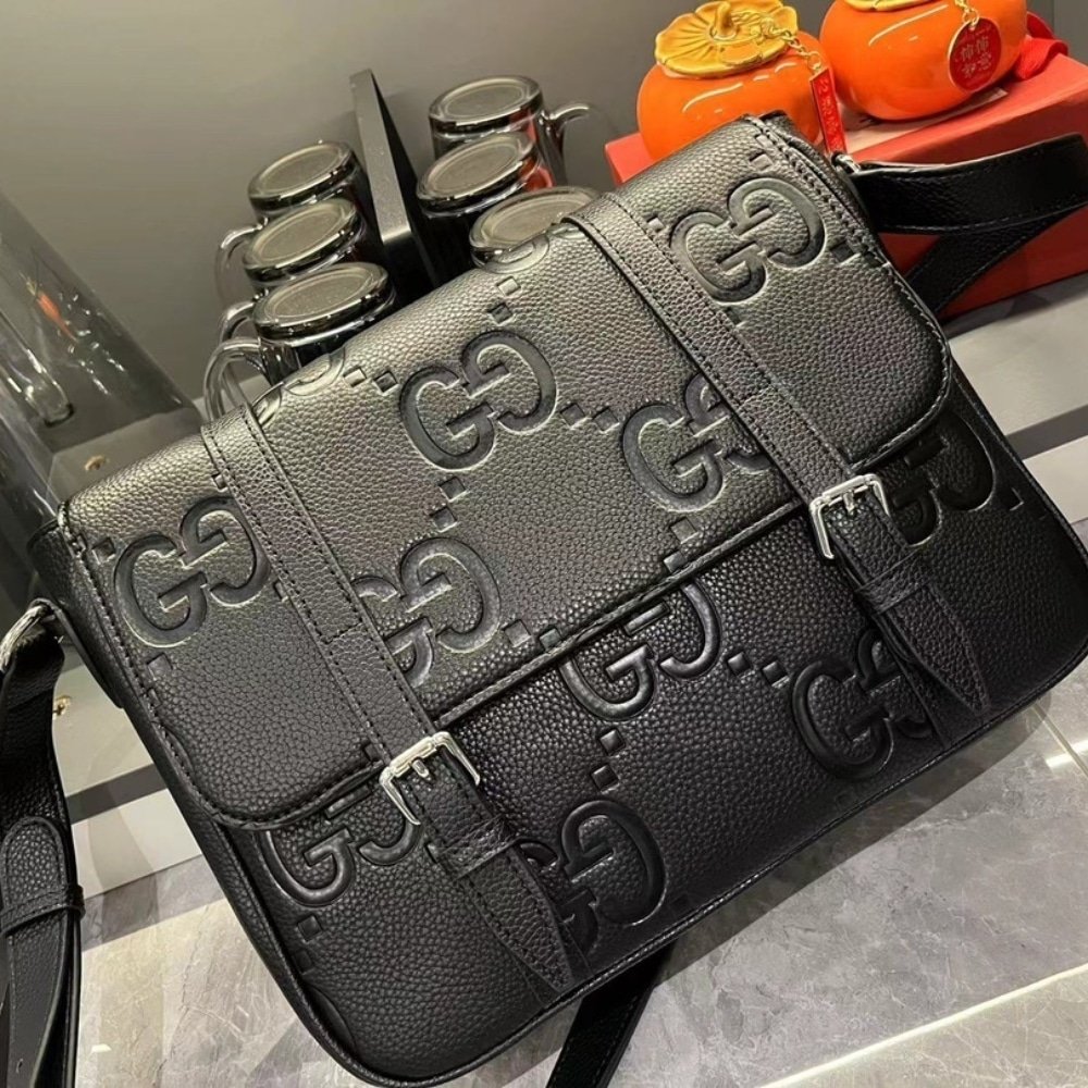 Gvc*1 Gg Jumbo Medium Messeger Bag Black 31Cm 760234 Aaby0 1000