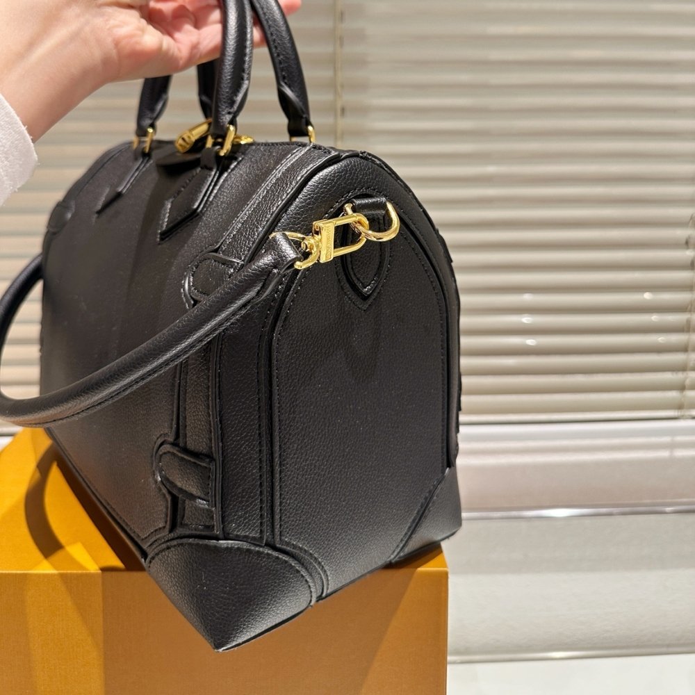 L0vis Vvtt0n Speedy 25 Silhouette Bag Black 27Cm
