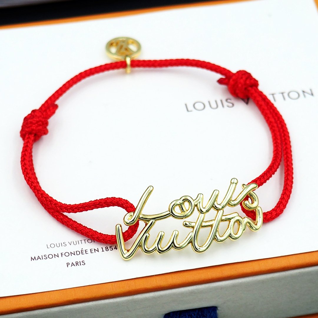L0vis Vvtt0n Lv Script Bracelet Red Gold M4479Z