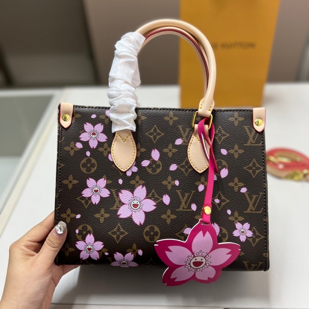 L0vis Vvtt0n X Takashi Murakami Onthego PM Sakura Brown 25Cm M13269