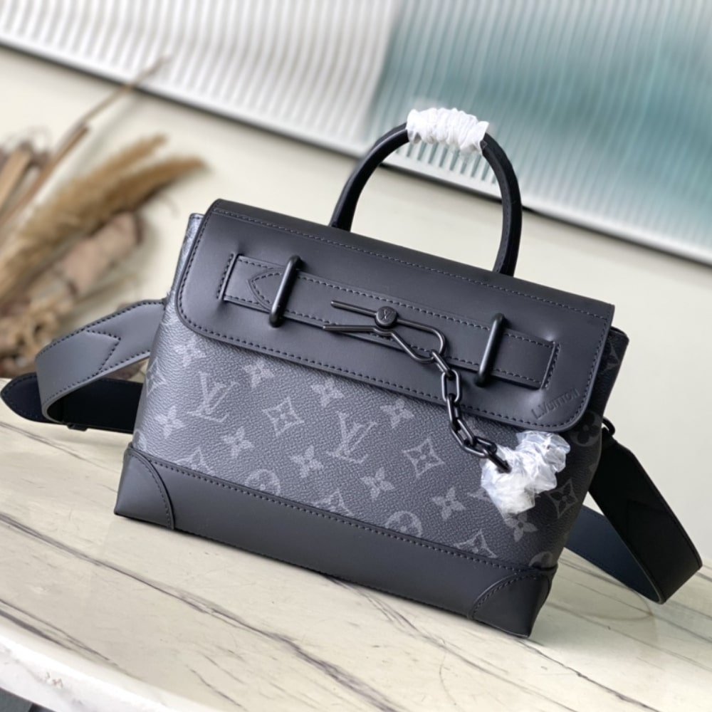 [S*per Vip 1:1] L0vis Vvtt0n Steamer PM Monogram Eclipse Canvas Black 25Cm M46953