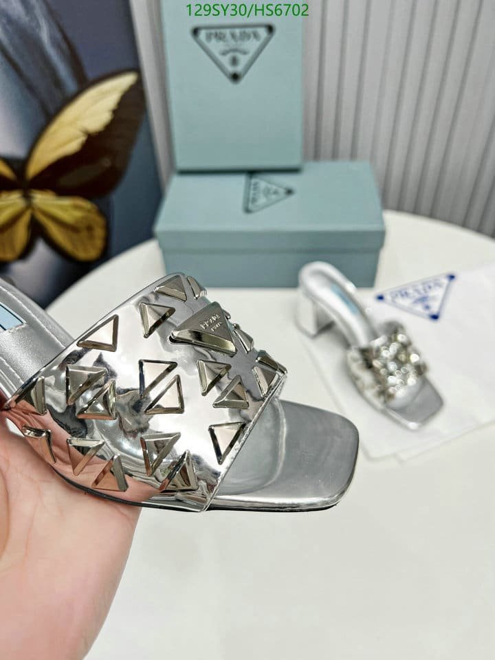 Pra*a Studded Metallic Leather Mules Silver