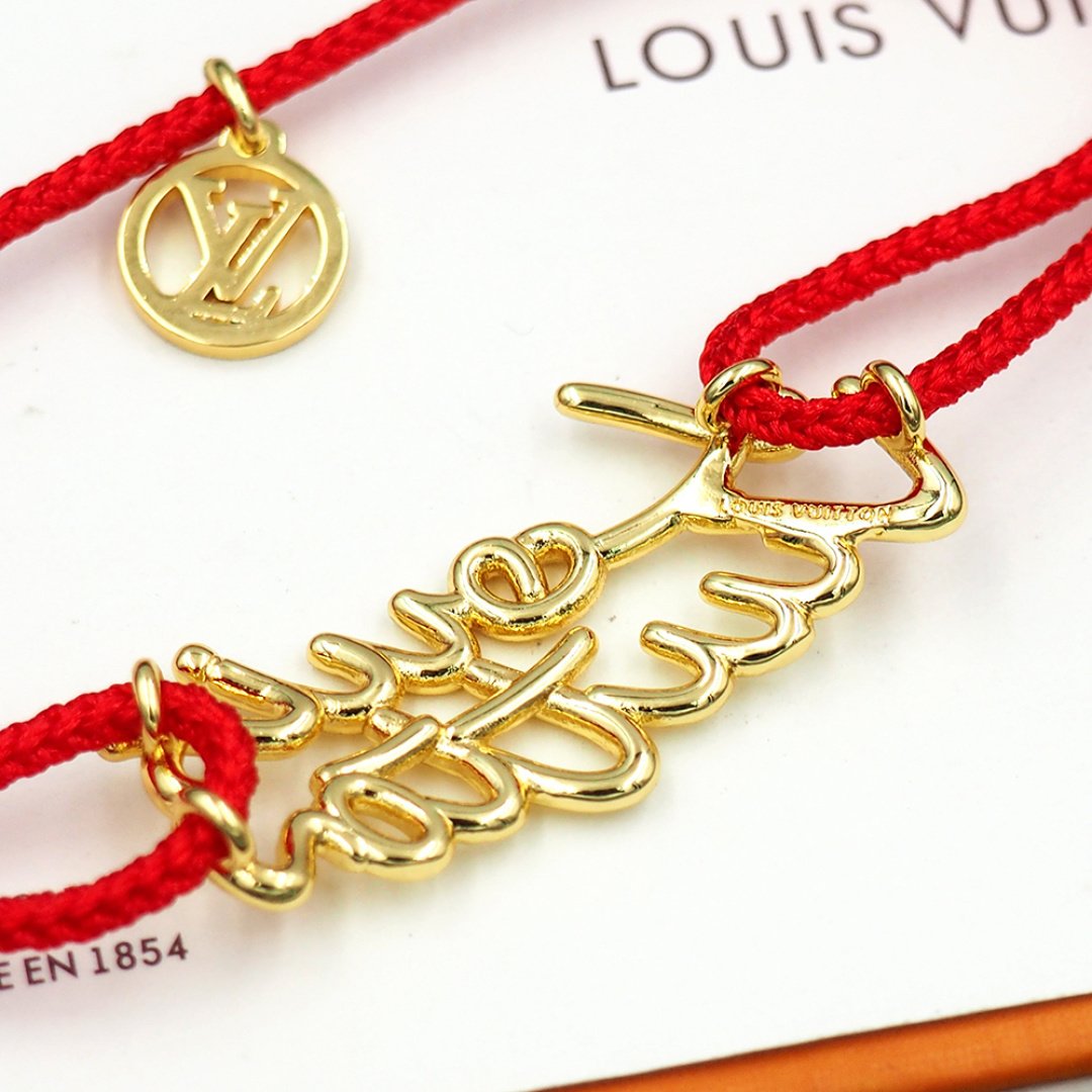 L0vis Vvtt0n Lv Script Bracelet Red Gold M4479Z